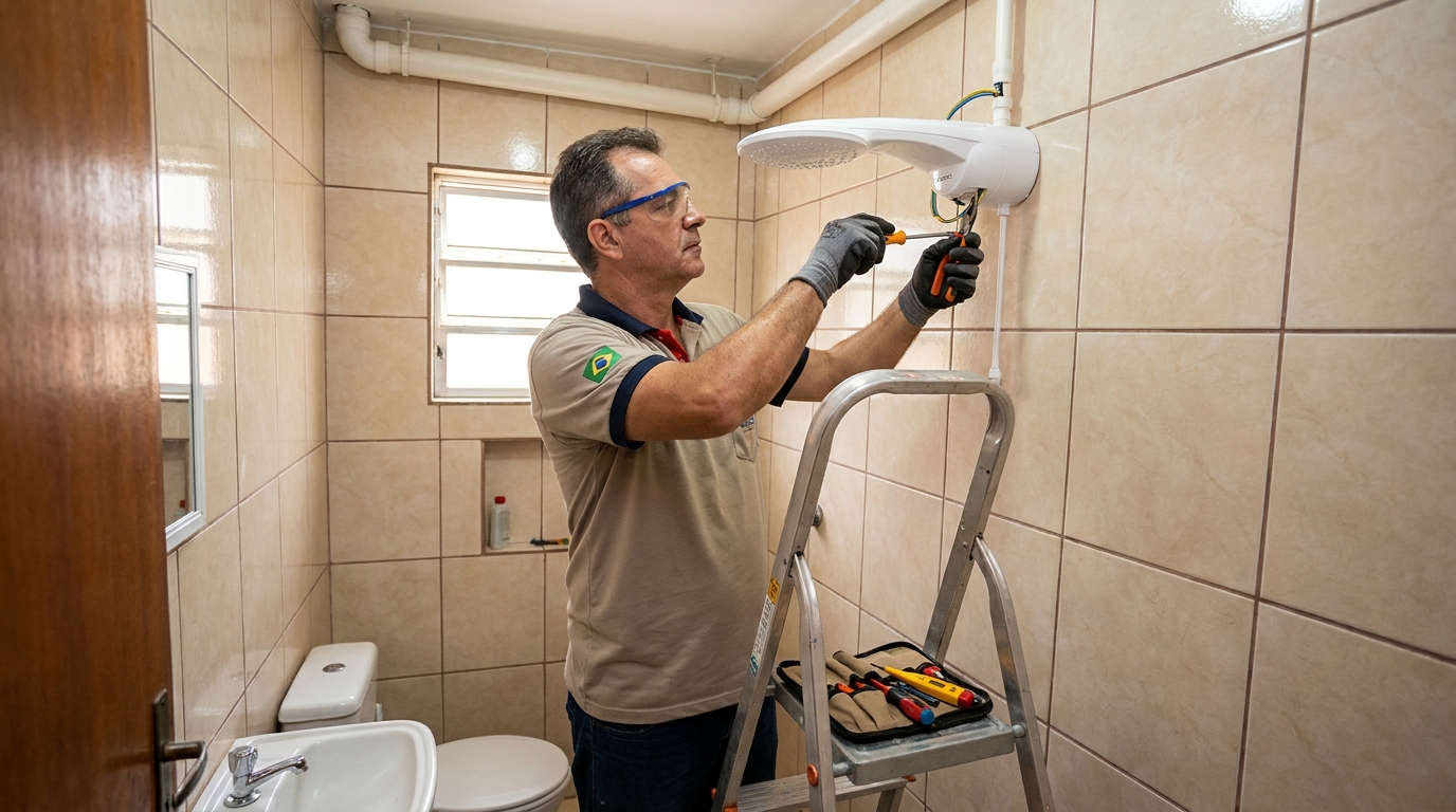 Instalação com pressurizador em Suzano-SP