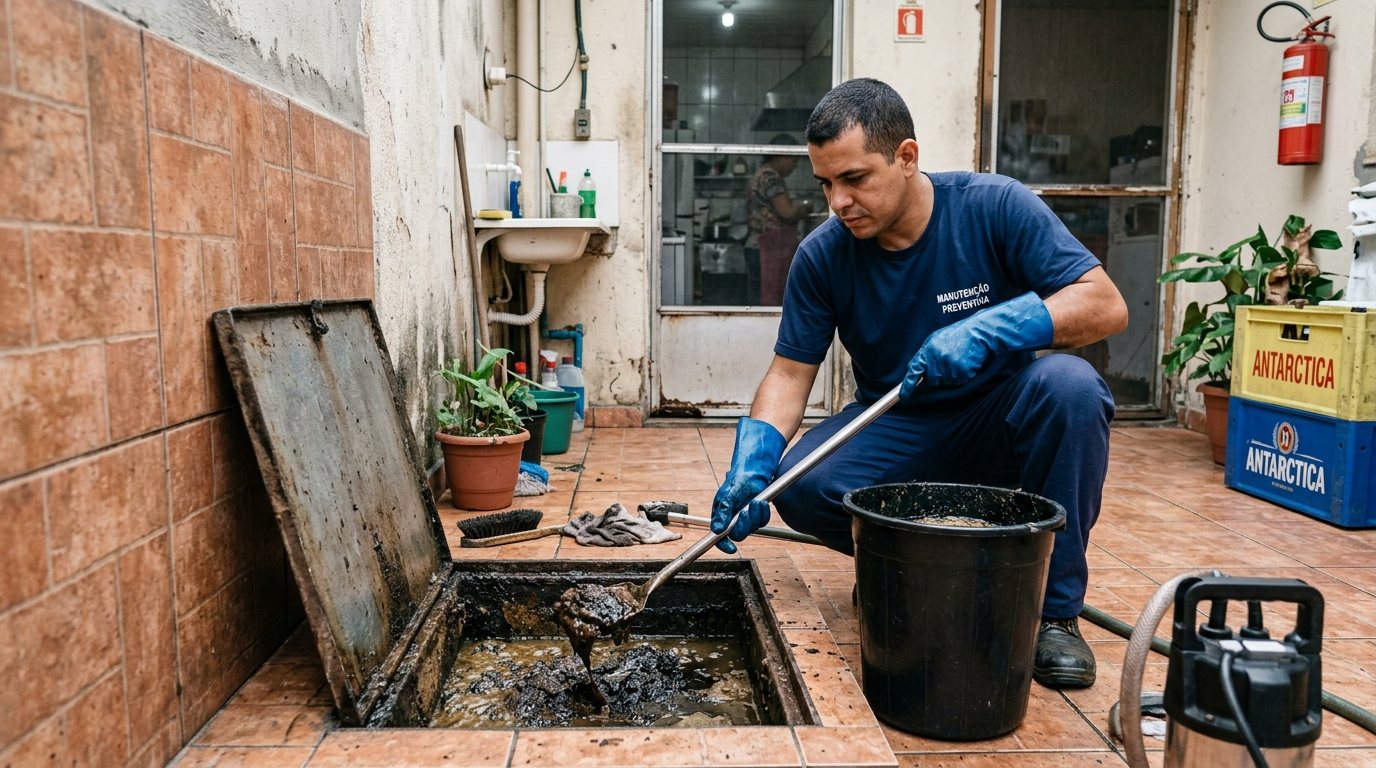 Limpeza de caixa de gordura em Suzano-SP